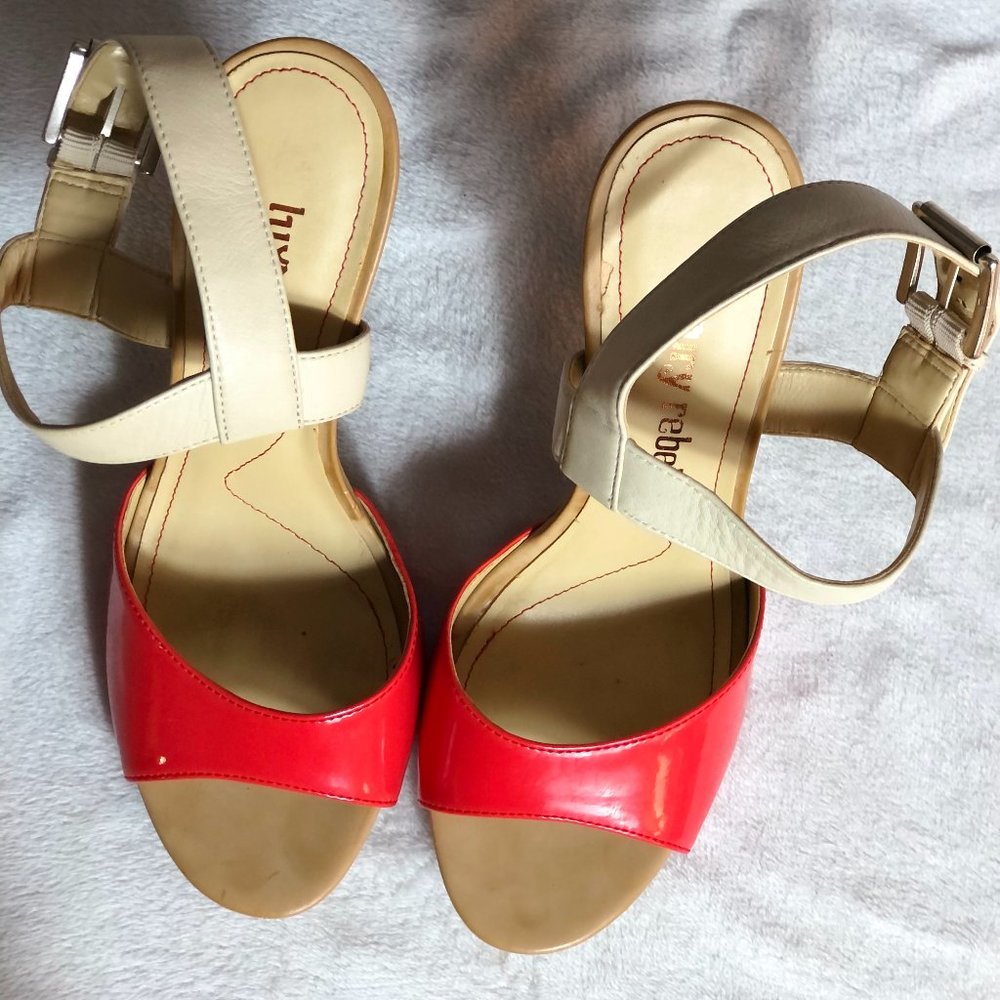 Luxury Rebel Open-toes Coral Strappy Stiletto Heel